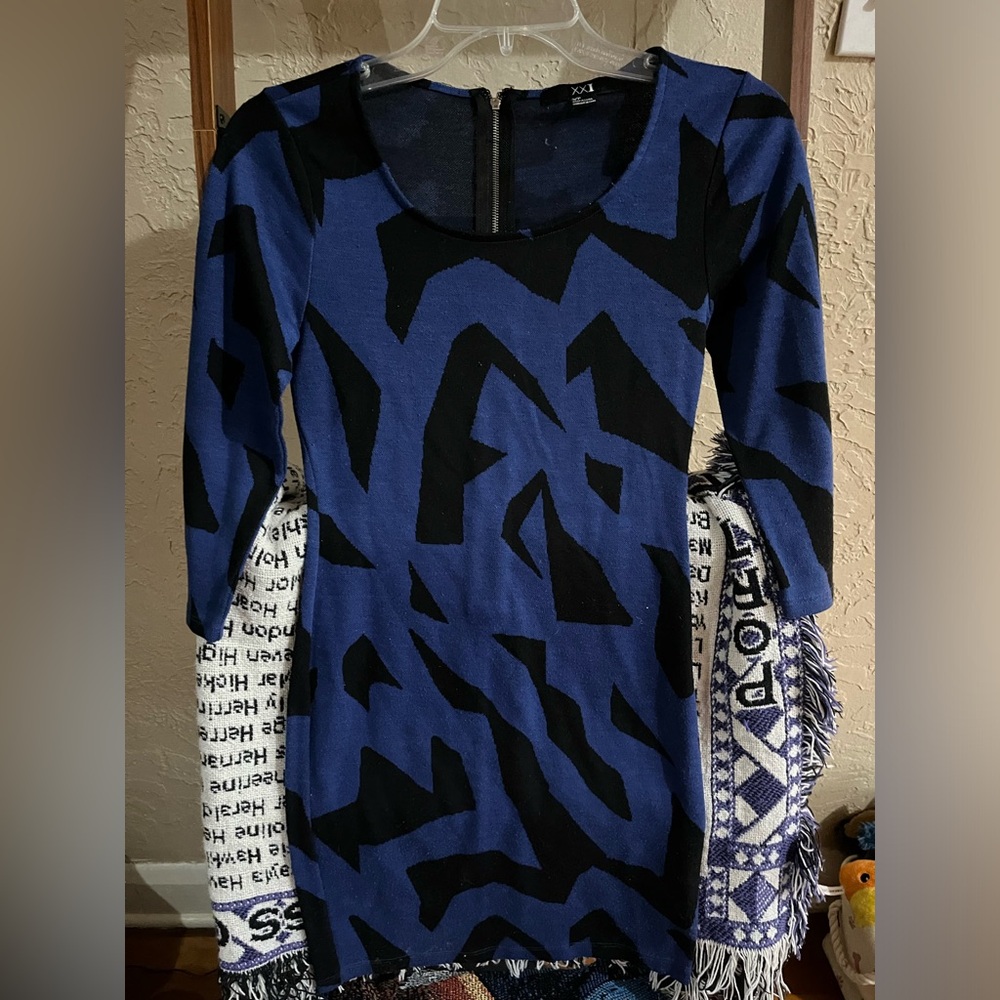 Black & blue dress